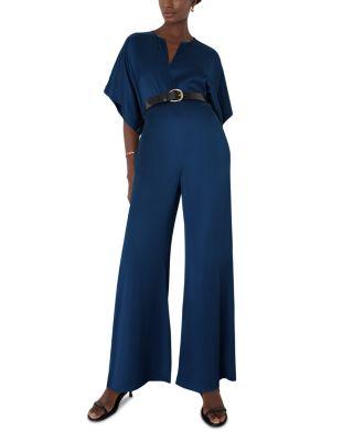 Satin Short Sleeve Jumpsuit by WHISTLES