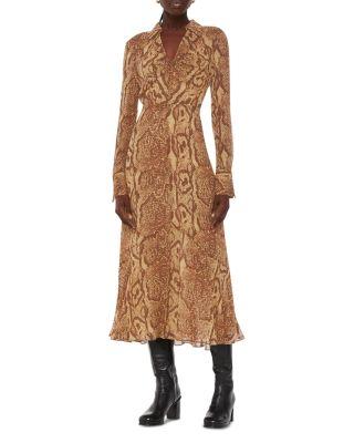Serpent Print Midi Dress by WHISTLES