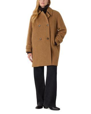 Short Button Detail Wool Coat by WHISTLES