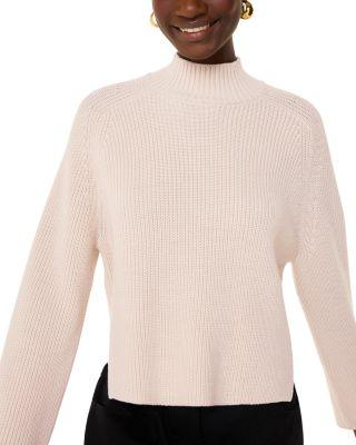 Side Split Wool Blend Mock Neck Knit Sweater by WHISTLES