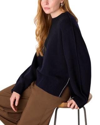 Side Stripe Detail Wool Knit Sweater by WHISTLES
