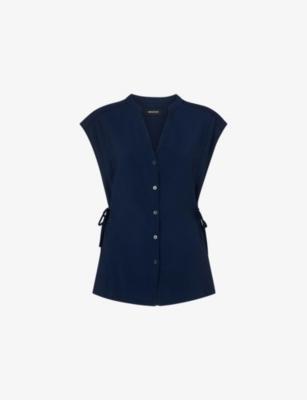 Side-Tie Button-Down Woven Shirt by WHISTLES