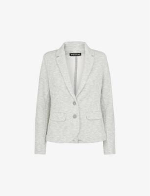 Slim-fit single-breasted cotton-jersey jacket by WHISTLES