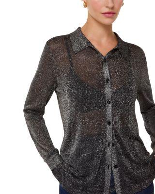 Sparkle Knit Collared Shirt by WHISTLES
