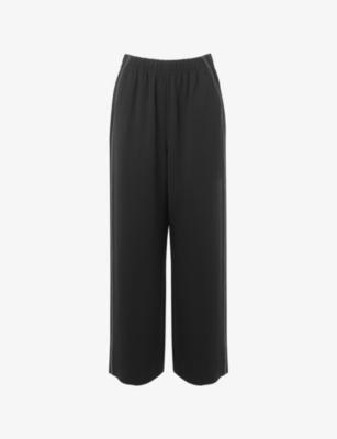 Stitch-Embroidered Elasticated-Waist Crepe Trousers by WHISTLES