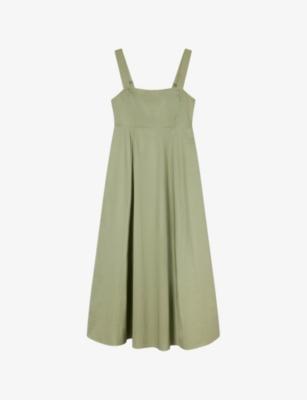 Strappy Square-Neck Cotton Midi Dress by WHISTLES