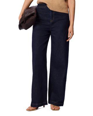 Stretch Full Length Wide Leg Jeans in Denim by WHISTLES
