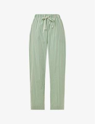 Stripe-print relaxed-fit cotton pyjama bottoms by WHISTLES