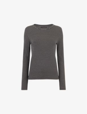 Striped cotton and modal-blend top by WHISTLES