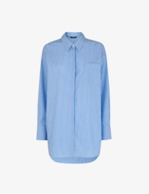 Striped oversized-fit cotton shirt by WHISTLES