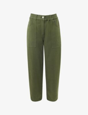 Tessa regular-fit high-rise stretch-cotton trousers by WHISTLES