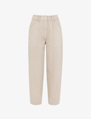 Tessa regular-fit high-rise stretch-cotton trousers by WHISTLES