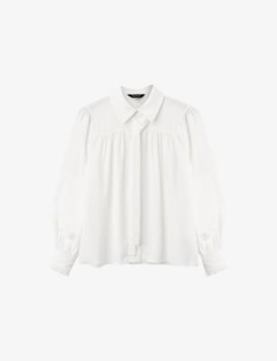 Tie-Detail Regular-Fit Crepe Blouse by WHISTLES