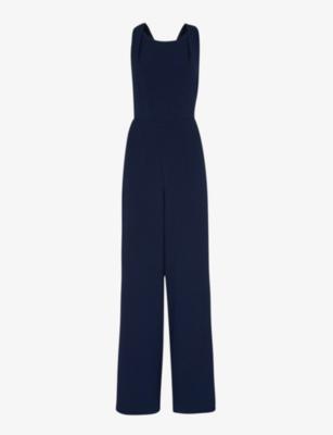 Tie-back maxi stretch-woven jumpsuit by WHISTLES