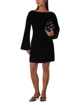 Velvet Flare Sleeve Dress by WHISTLES