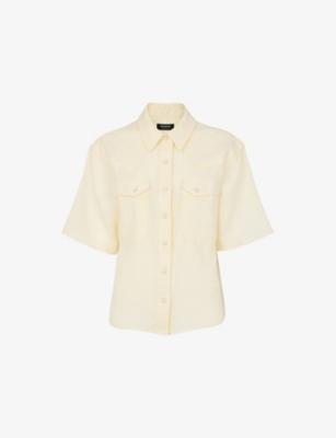 Western Patch-Pocket Short-Sleeve Linen Shir by WHISTLES