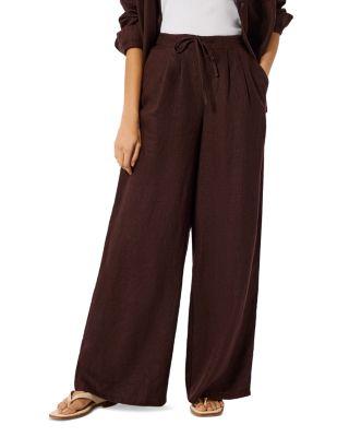 Wide Leg Linen Trousers by WHISTLES