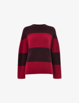 Wide Stripe Wool-Blend Knitted Jumper by WHISTLES