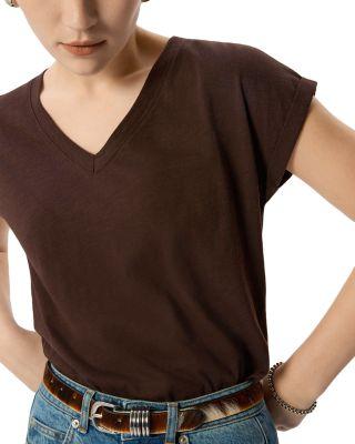 Willa V Neck Cap Sleeve Tee by WHISTLES