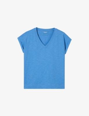 Willa V-Neck Cotton-Jersey T-Shirt by WHISTLES