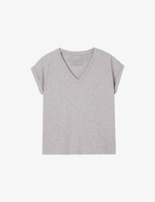 Willa V-Neck Cotton-Jersey T-Shirt by WHISTLES