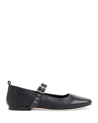 Women's Square Toe Buckled Ballet Flats by WHISTLES