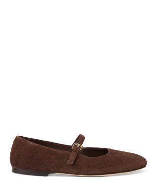 Women's Suede Mary Jane Ballet Flats by WHISTLES