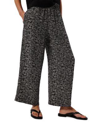 Woven Grid Crop Trousers by WHISTLES
