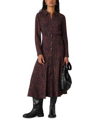 Zebra Print Collared Shirt Dress by WHISTLES