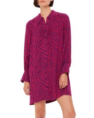 Zebra Stripe Collar Dress by WHISTLES
