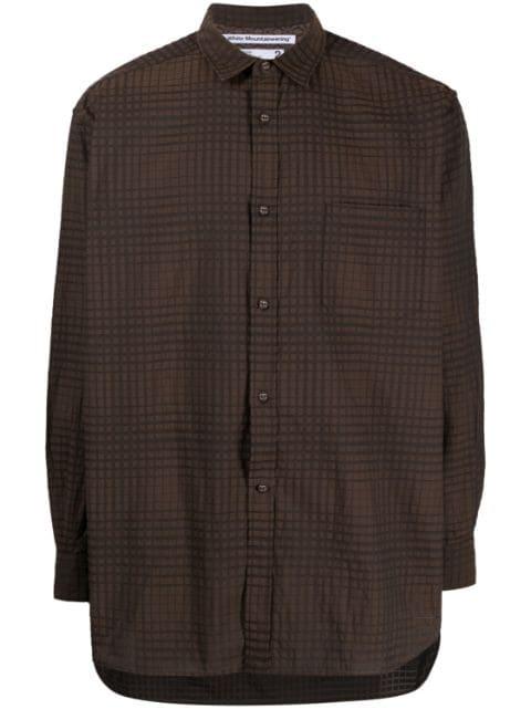 checked- jacquard long-sleeve shirt by WHITE MOUNTAINEERING