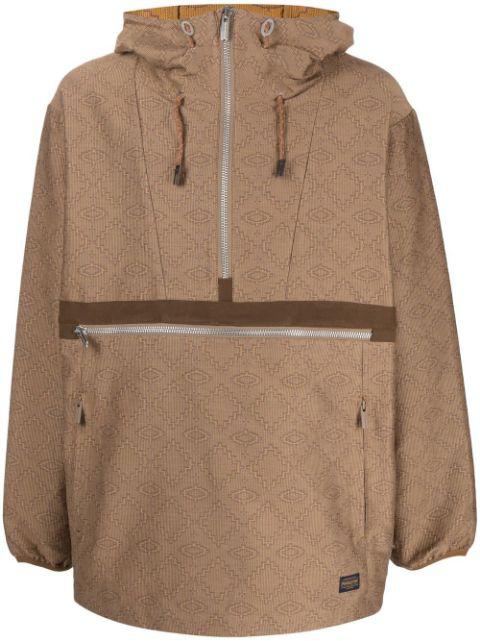 geometric pattern half-zipped jacket by WHITE MOUNTAINEERING