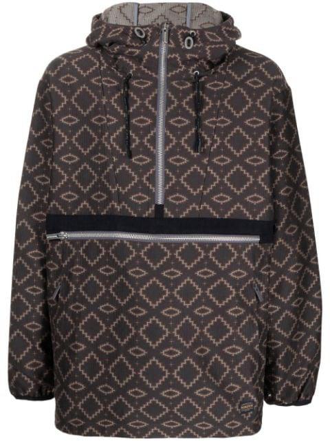 geometric pattern half-zipped jacket by WHITE MOUNTAINEERING