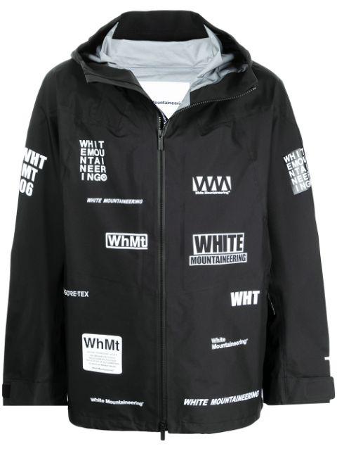 graphic-print zip-up lightweight jacket by WHITE MOUNTAINEERING