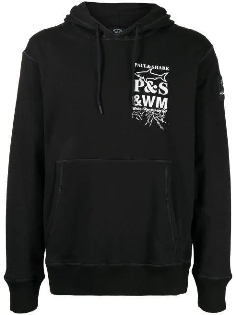 logo-print cotton hoodie by WHITE MOUNTAINEERING