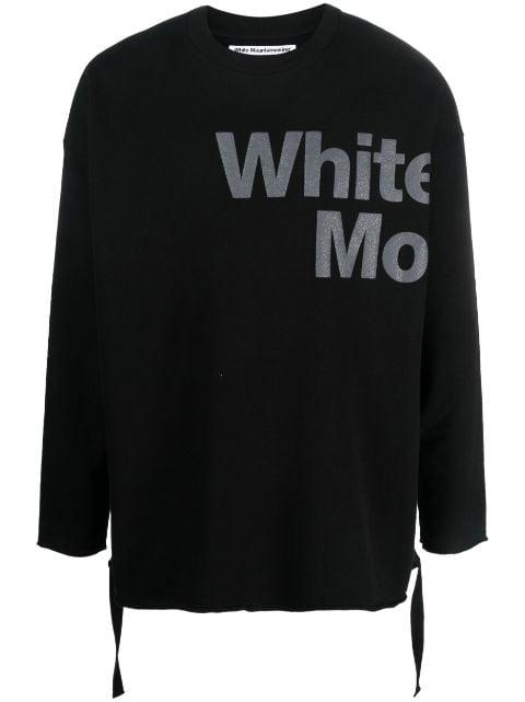 logo-print draped-strap sweatshirt by WHITE MOUNTAINEERING