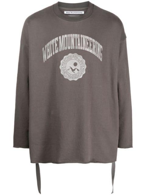 logo-print draped-strap sweatshirt by WHITE MOUNTAINEERING