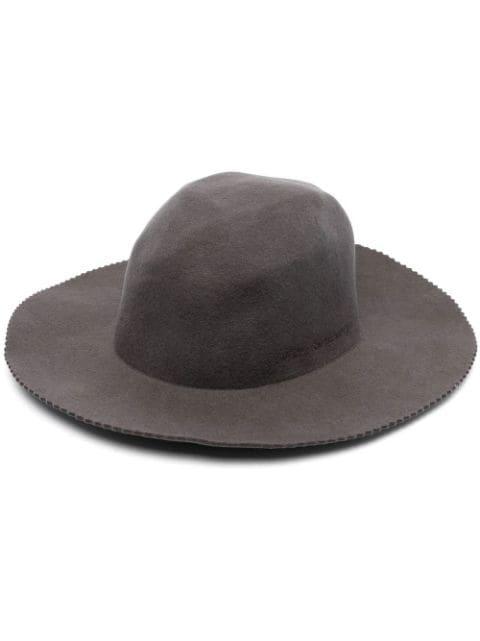 scallop-edge fedora hat by WHITE MOUNTAINEERING