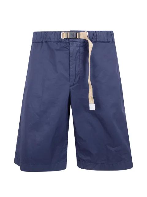 belted cotton shorts by WHITE SAND
