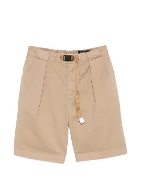 belted pleated shorts by WHITE SAND