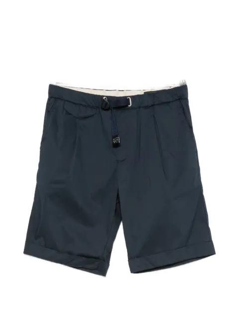 belted pleated shorts by WHITE SAND