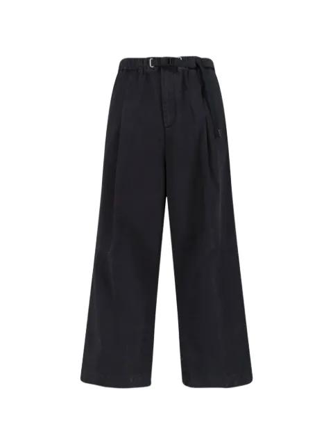 belted pleated trousers by WHITE SAND