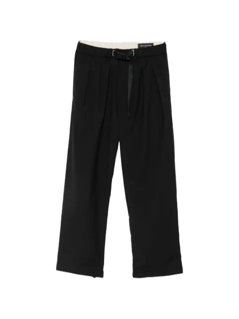 belted pleated trousers by WHITE SAND