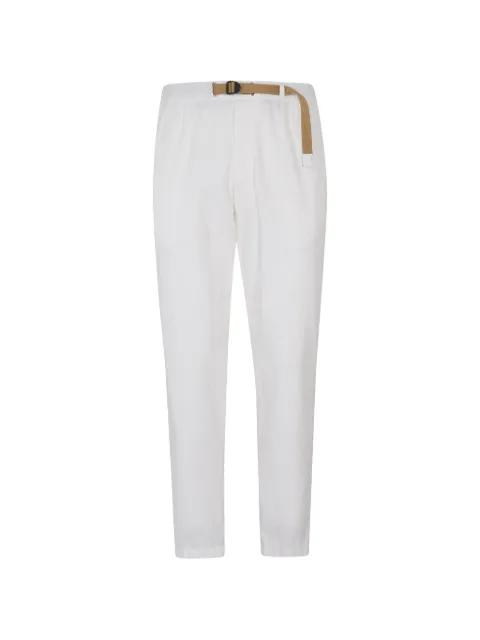 belted tapered-leg trousers by WHITE SAND
