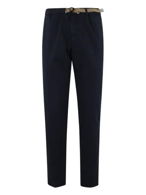 buckle-fastening cotton-blend trousers by WHITE SAND