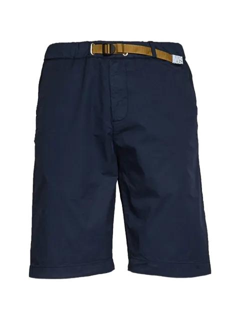 drawstring belted cotton bermuda shorts by WHITE SAND