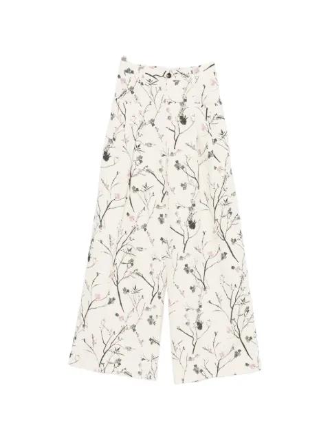 floral-print wide-leg trousers by WHITE SAND
