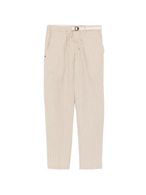 striped belt trousers by WHITE SAND