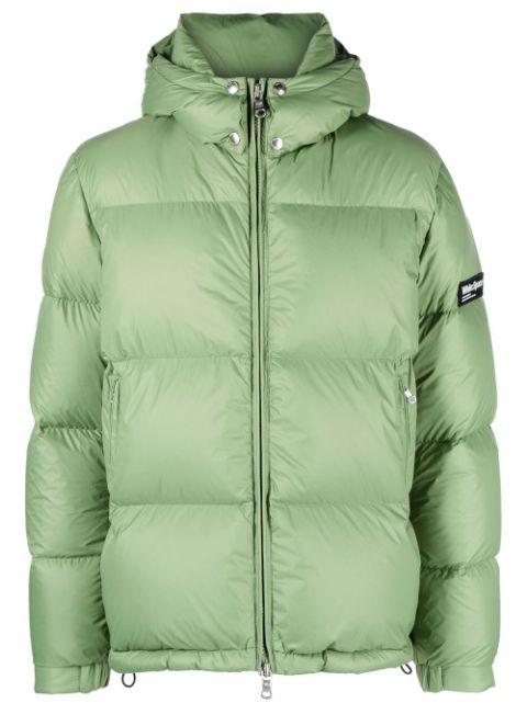 Scott logo-patch padded jacket by WHITE:SPACE