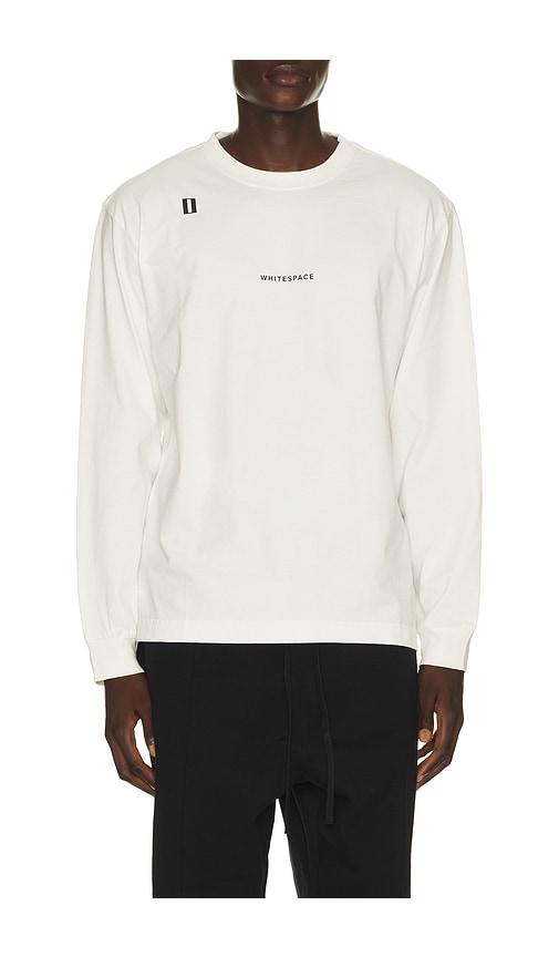 Whitespace Premium Graphic Long Sleeve Tee in White by WHITE:SPACE